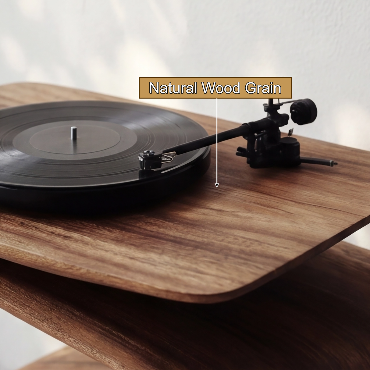 Zephorin Handcrafted Solid Wood Record Player Stand