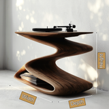 Zephorin Handcrafted Solid Wood Record Player Stand