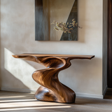 Zephorin Sculpted Solid Wood Console Table