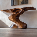 Zephorin Sculpted Solid Wood Console Table