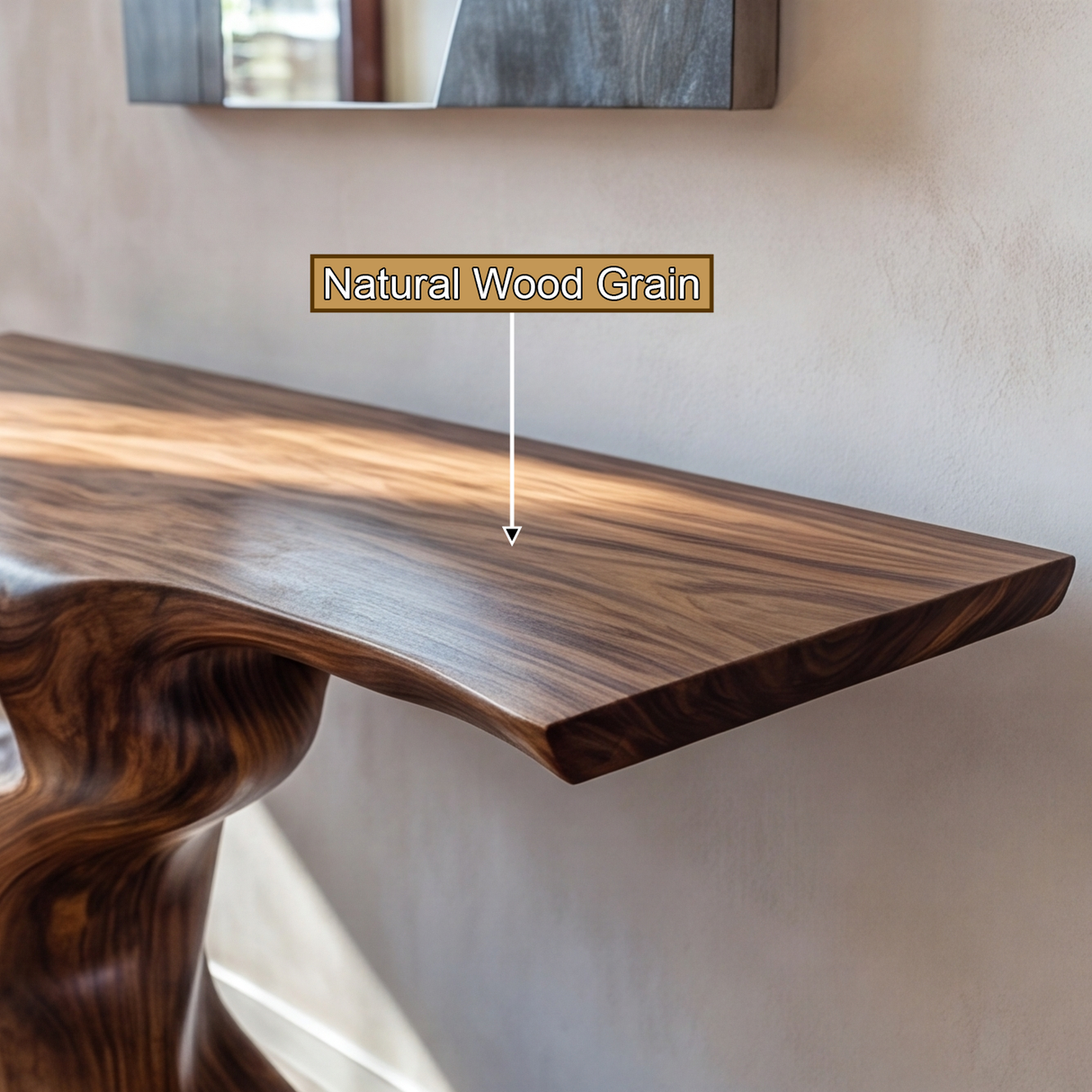 Zephorin Sculpted Solid Wood Console Table