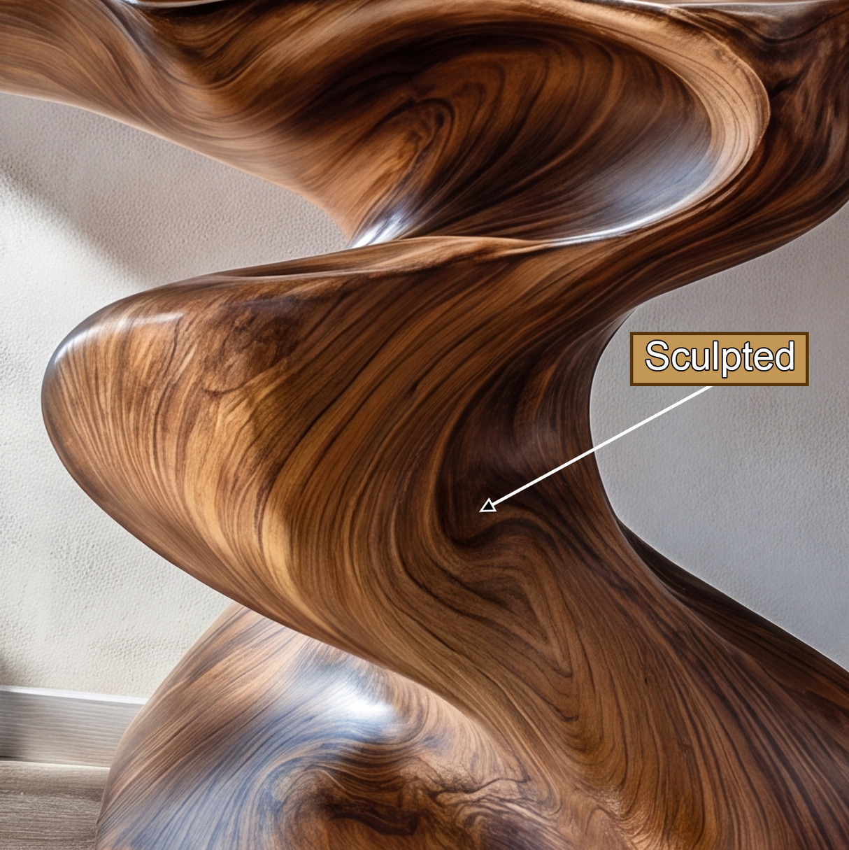 Zephorin Sculpted Solid Wood Console Table
