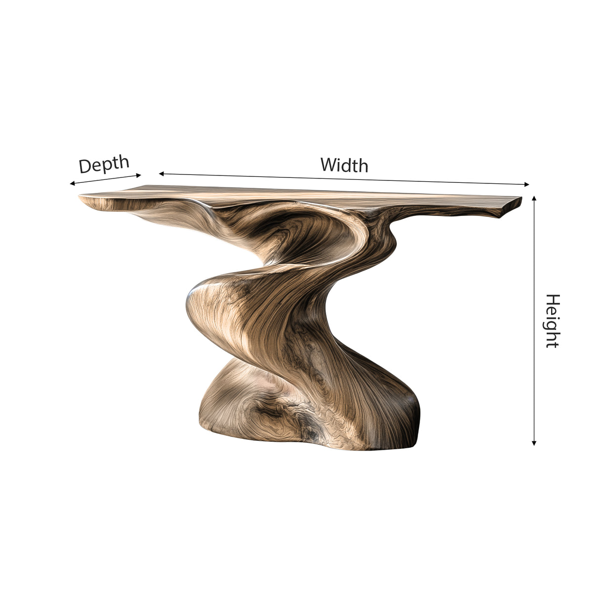 Zephorin Sculpted Solid Wood Console Table