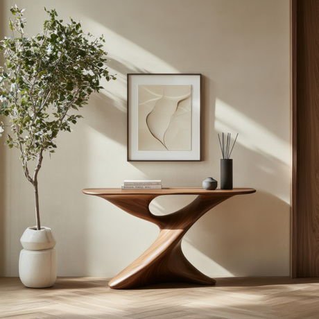 Zephryn Sculpted Solid Wood Console Table - Timberustic Console Table