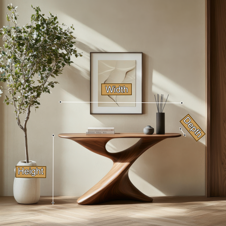 Zephryn Sculpted Solid Wood Console Table - Timberustic Console Table