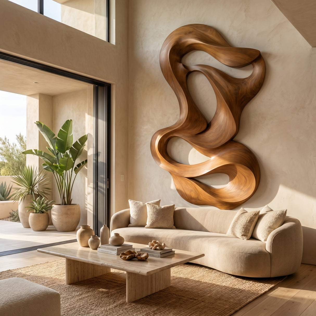 Zephyrion Sculpted Solid Wood Wall Art