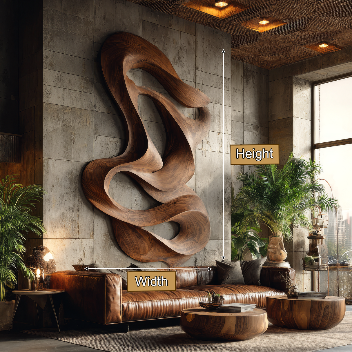 Zephyrion Sculpted Solid Wood Wall Art