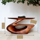 Zephyros Handcrafted Solid Wood Record Player Stand SPA025623 - Timberustic Record Player Stand With Storage