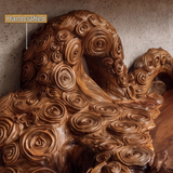 Zephyros Octopus Form Sculpted Solid Wood Floating Bathroom Vanity - Timberustic Floating Bathroom Vanity