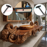Zephyros Octopus Form Sculpted Solid Wood Floating Bathroom Vanity - Timberustic Floating Bathroom Vanity