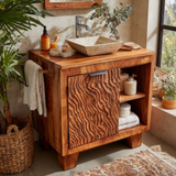 Zerano Handcrafted Freestanding Solid Wood Bathroom Vanity with Cabinet - Timberustic Freestanding Bathroom Vanity with Cabinet