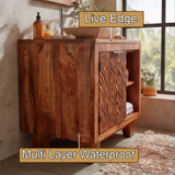 Zerano Handcrafted Freestanding Solid Wood Bathroom Vanity with Cabinet - Timberustic Freestanding Bathroom Vanity with Cabinet