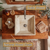 Zerano Handcrafted Freestanding Solid Wood Bathroom Vanity with Cabinet - Timberustic Freestanding Bathroom Vanity with Cabinet