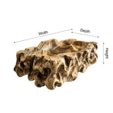 Zerath Sculpted Solid Wood Vessel Sink - Timberustic Vessel Sinks