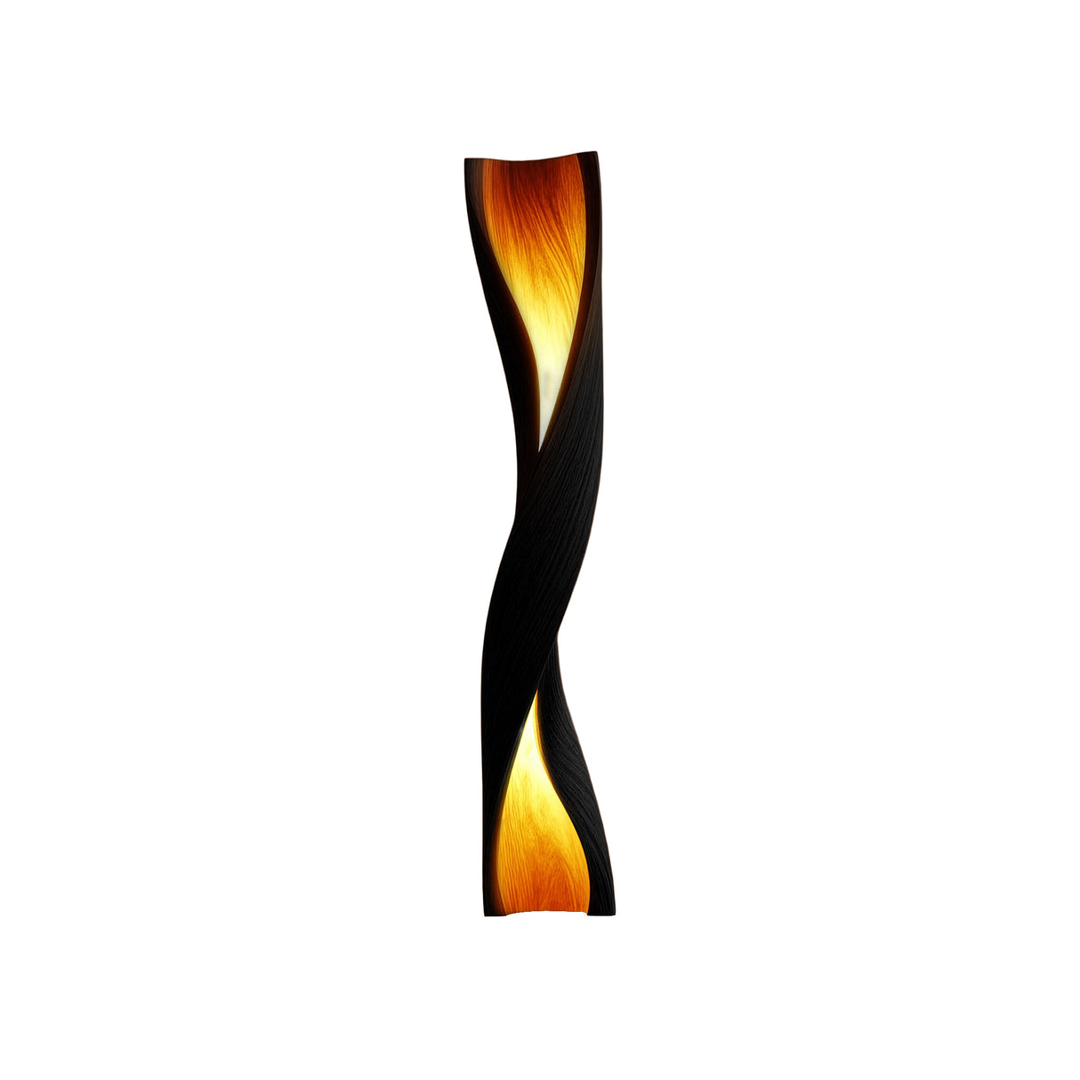 Zerathis Sculpted Integrated LED Wood Floor Lamp Black - Timberustic Floor Lamp