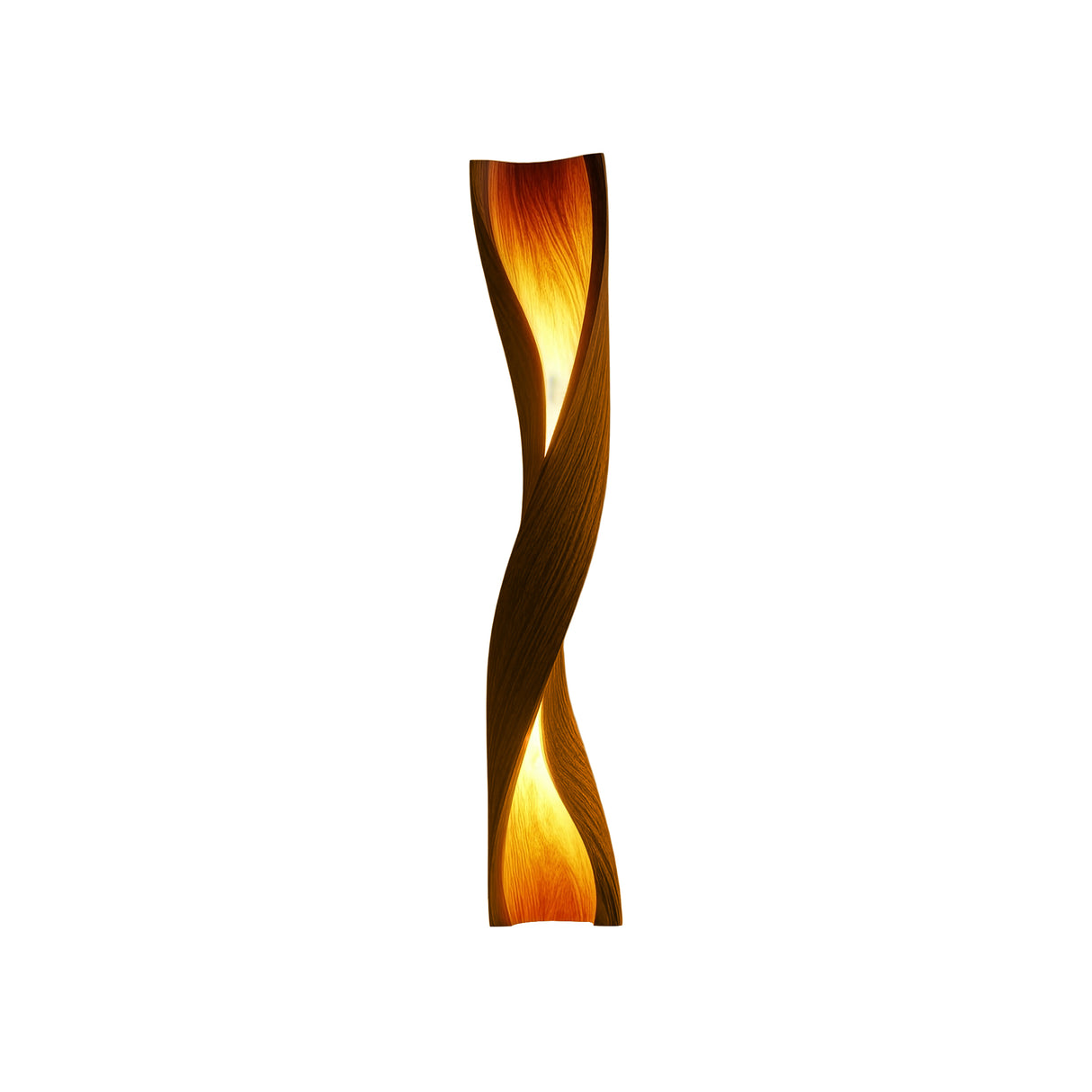Zerathis Sculpted Integrated LED Wood Floor Lamp Brown - Timberustic Floor Lamp