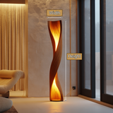 Zerathis Sculpted Integrated LED Wood Floor Lamp - Timberustic Floor Lamp