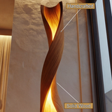 Zerathis Sculpted Integrated LED Wood Floor Lamp - Timberustic Floor Lamp