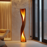 Zerathis Sculpted Integrated LED Wood Floor Lamp - Timberustic Floor Lamp