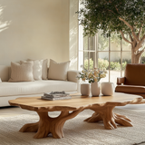 Zerathis Sculpted Solid Wood Coffee Table SPA264534 - Timberustic Coffee Table
