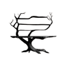 Zerathis Sculpted Solid Wood Console Table with Shelves Black - Timberustic Console Table with Shelves