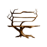 Zerathis Sculpted Solid Wood Console Table with Shelves Brown - Timberustic Console Table with Shelves