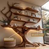 Zerathis Sculpted Solid Wood Console Table with Shelves - Timberustic Console Table with Shelves