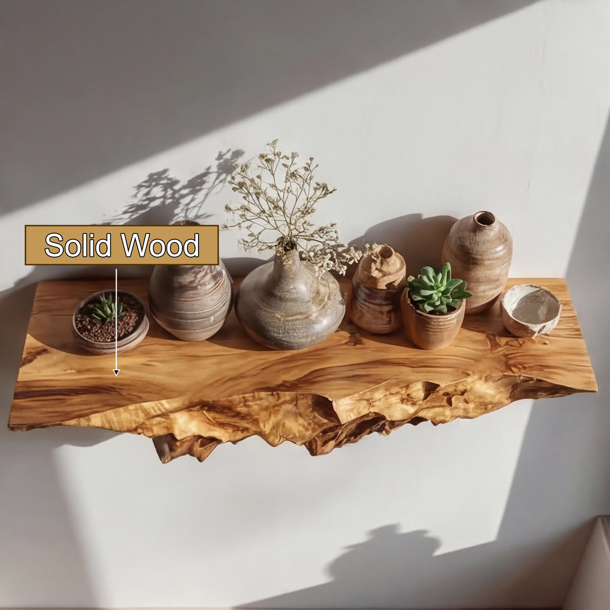 Zeravik Live Edge Solid Wood Mountain Floating Shelf SPA454538 - Timberustic Floating Shelf