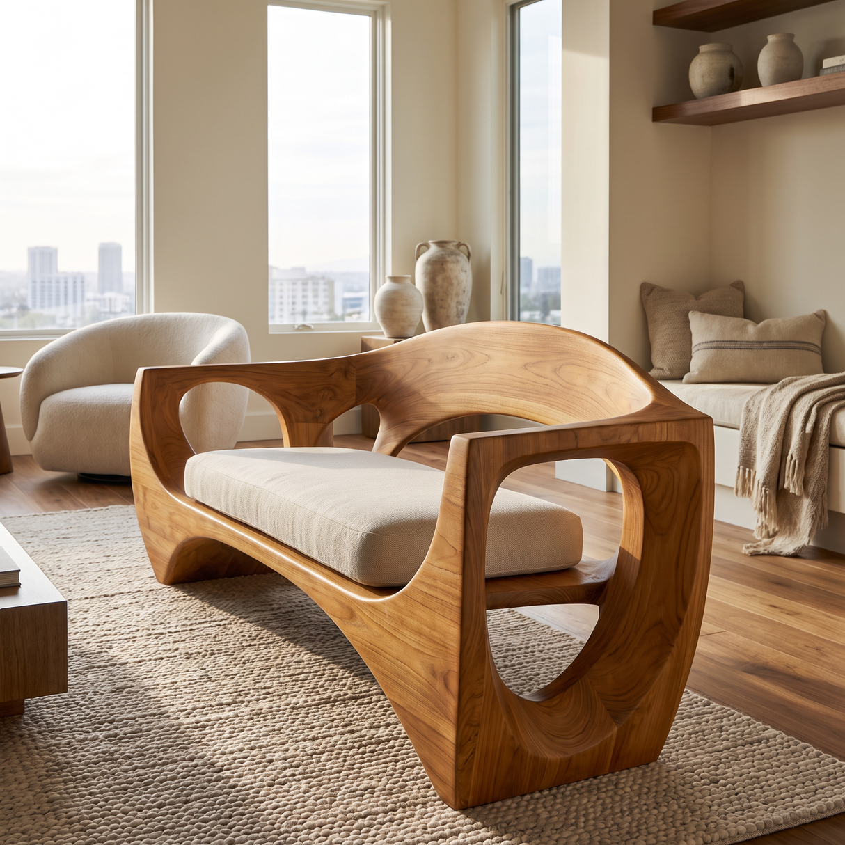Zeravon Handcrafted Solid Wood Sofa Teak - Timberustic Sofa