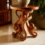 Zeravon Sculpted Solid Wood Pedestal Stand SPA782134