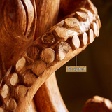 Zeravon Sculpted Solid Wood Pedestal Stand SPA782134