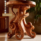 Zeravon Sculpted Solid Wood Pedestal Stand SPA782134