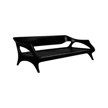 Zereth Sculpted Solid Wood Sofa Black - Timberustic Sofa
