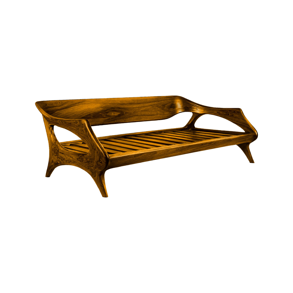 Zereth Sculpted Solid Wood Sofa Teak - Timberustic Sofa