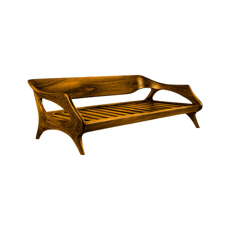 Zereth Sculpted Solid Wood Sofa Teak - Timberustic Sofa