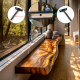 Zerion Live Edge Solid Wood Floating Shelf SPA324936 - Timberustic Floating Shelf
