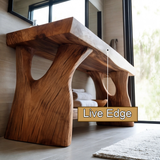 Zerion Sculpted Solid Wood Freestanding Bathroom Vanity with Shelves - Timberustic Freestanding Bathroom Vanity with Shelves