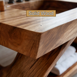 Zerion Sculpted Solid Wood Freestanding Bathroom Vanity with Shelves - Timberustic Freestanding Bathroom Vanity with Shelves