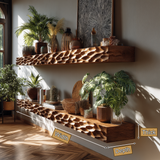 Zerith Sculpted Solid Wood Floating Shelf SPA565431 - Timberustic Floating Shelf