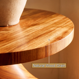 Zerith Sculpted Solid Wood Pedestal Stand - Timberustic Pedestal Stand