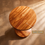Zerith Sculpted Solid Wood Pedestal Stand - Timberustic Pedestal Stand