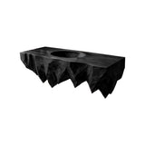 Zerith Sculptural Solid Wood Floating Bathroom Vanity with Integrated Sink Black - Timberustic Floating Bathroom Vanity with Integrated Sink