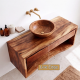 Zerithal Solid Wood Floating Bathroom Vanity with Drawers SPA548618 - Timberustic Floating Bathroom Vanity With Drawers
