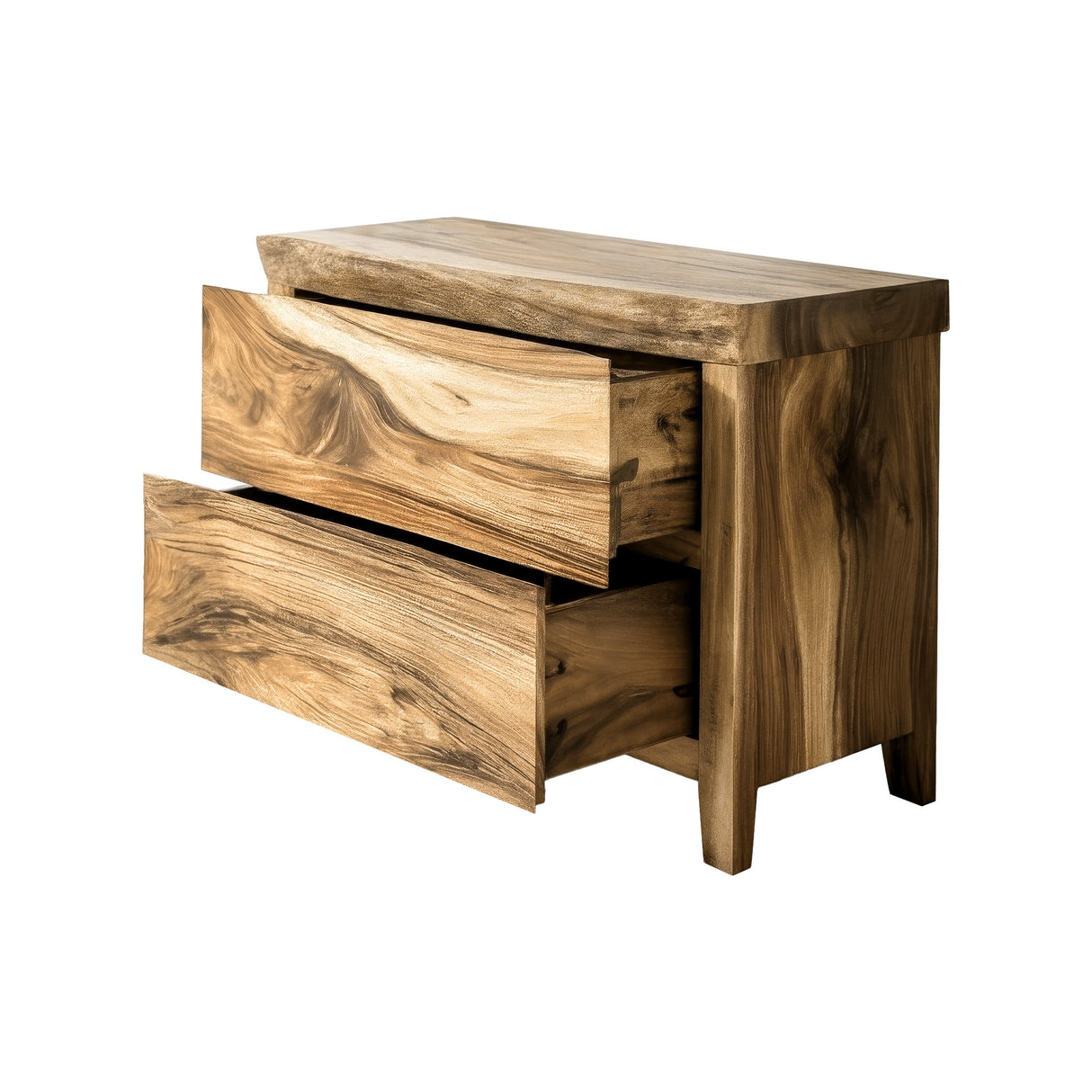 Zerithon Flow Solid Wood Freestanding Bathroom Vanity with Drawers Natural Oak - Timberustic Freestanding Bathroom Vanity with Drawers