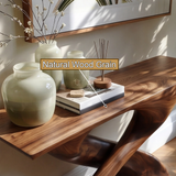 Zerithon Sculpted Solid Wood Console Table - Timberustic Console Table