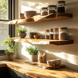 Zerivon Live Edge Solid Wood Floating Shelf SPA526841 - Timberustic Floating Shelf