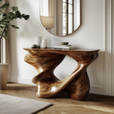 Zorathen Sculpted Solid Wood Console Table - Timberustic Console Table