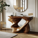 Zorathen Sculpted Solid Wood Console Table - Timberustic Console Table