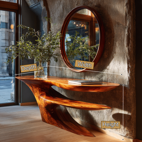 Zorathis Sculpted Solid Wood Console Table - Timberustic Console Table
