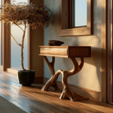 Zoraviel Sculpted Solid Wood Console Table SPA958478